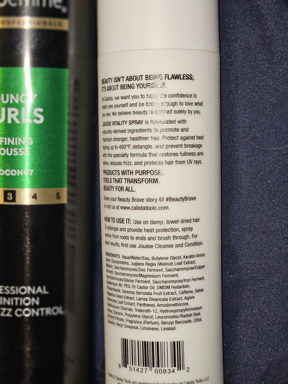Calista Jousse Vitality Spray 6.8 oz & TRESemmé Bouncy Curls Mousse Bundle